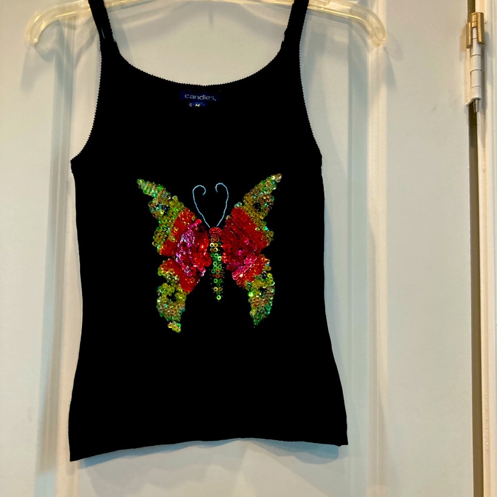 Candies 🍭 Butterfly sequined tank , size medium ( to me it’s a small)